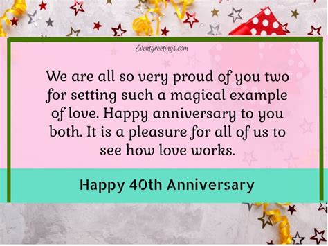 35 Best Happy 40th Wedding Anniversary - Quotes And Wishes