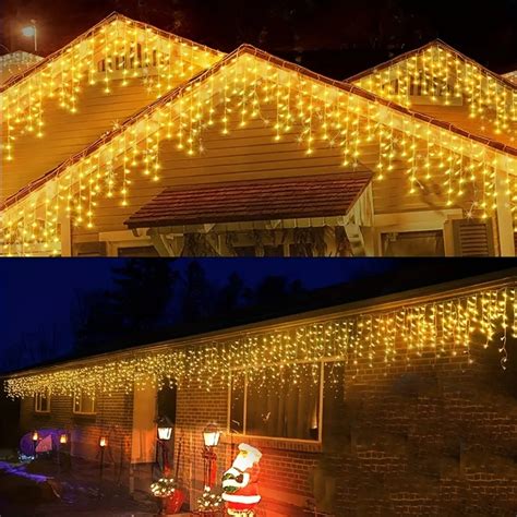 Decora O De Natal 2023 Cortina LED Drops 0 4 0 6M Icicle Luz Outdoor