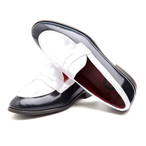 Two-Tone Penny Loafers for Women Beatnik Irma Black & White