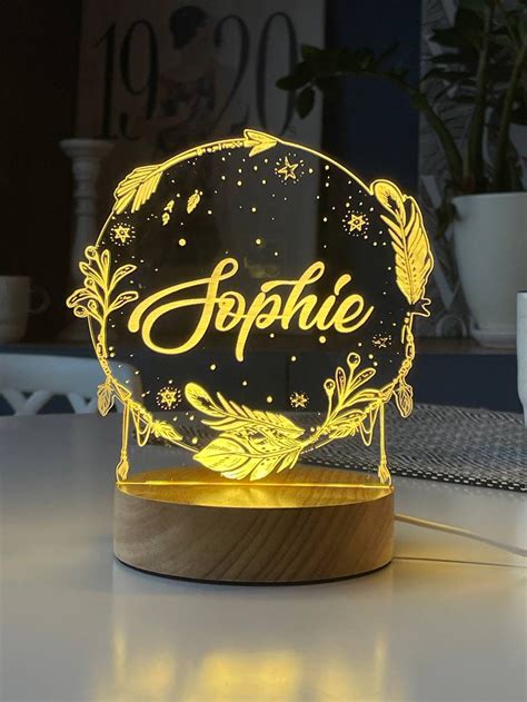 Custom Night Light Personalized Lamp Baby Acrylic Night Light Etsy