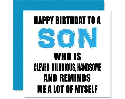 Funny Birthday Cards Son Smart Funny Good Looking Just Like Etsy