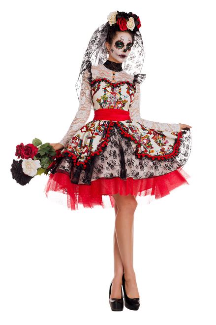 Party Kings Day Of The Dead Dia De Los Muertos Sexy Womens Halloween Costume Fearless Apparel