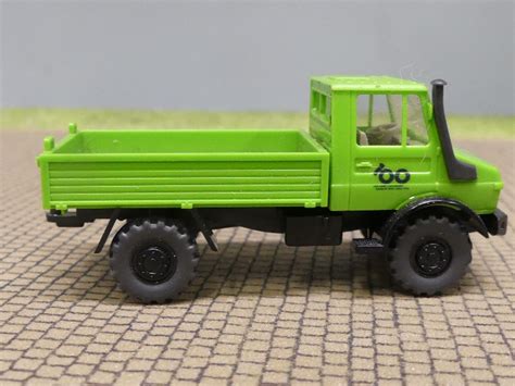 Modellspielwaren Reinhardt 1 87 Wiking Unimog 1700 100 Jahre MB hellgrün