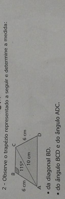 Observe O Trapézio Representado A Seguir E Determine A Medida Brainly