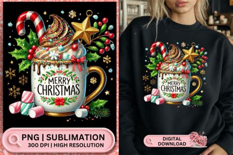 Christmas Coffee Png Sublimation Design Illustration Par Zeth Studio