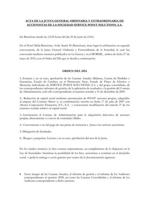 PDF ACTA DE LA JUNTA GENERAL ORDINARIA Y EXTRAORDINARIA DE ACTA