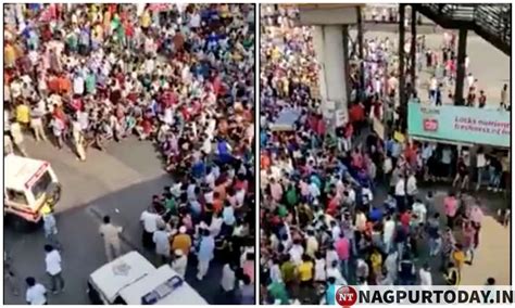 Migrant Workers Gather In Large Numbers At Bandra In Mumbai Demanding