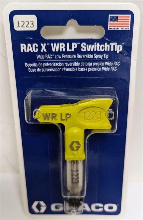 Graco Wrlp1223 Wide Rac Low Pressure Reversible Spray Tip Rac X Wr Lp 1223 Ebay