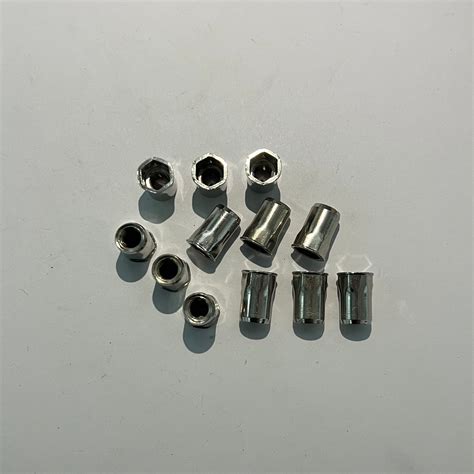 Flat Head Body Open End Half Hexagon Rivet Nut M M For Rivet Nut