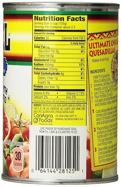 34 Rotel Ingredients Label Labels Design Ideas 2020