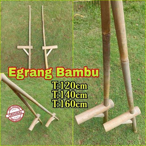 Egrang Bambu Mainan Tradisional Enggrang Tinggi 120cm 160cm Lazada