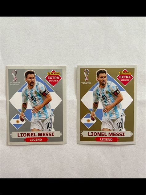 Kit 2 Figurinhas Lendárias Lionel Messi Prata e Ouro Item p