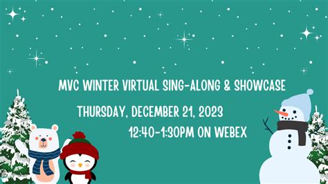 Winter Virtual Sing Along And Showcase Mesa Virtual Campus