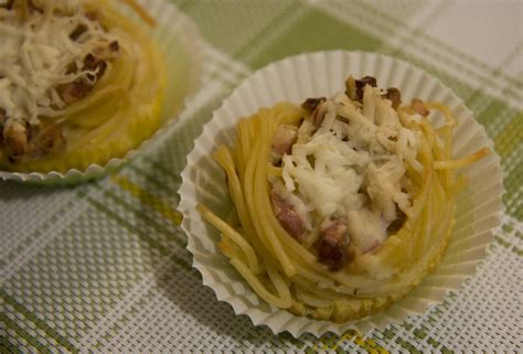 Ganz einfache Küche Spaghetti Carbonara Muffins