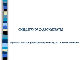 7 Chemistry Of Carbohydrates Ppt