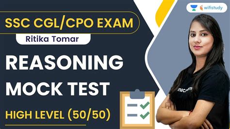 Reasoning Mock Test High Level Ssc Cgl Cpo Exams Ritika Tomar