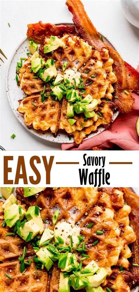 Savory Waffle | Savory waffle recipe, Savory waffles, Healthy waffles