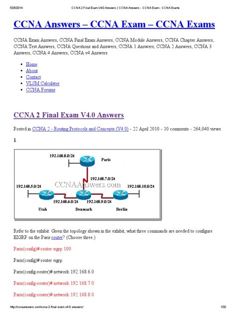 Ccna Final Exam V