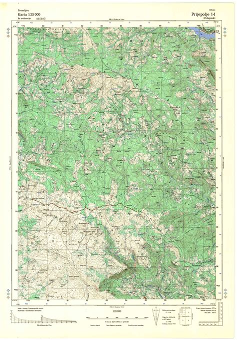 Topografske Karte Srbije Jna Prijepolje