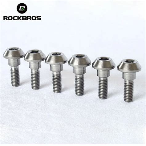 Rockbros Bike Bicycle Titanium Ti R1 R6 Yzf Disc Brake Rotor Bolt Bolts Screws M6 X 20mm 6pcs In