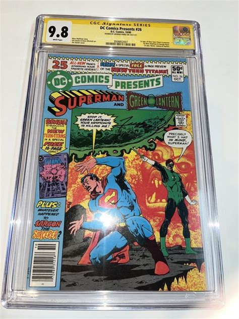 DC Comics Presents 1980 26 CGC 9 8 SS WP Signed George Perez