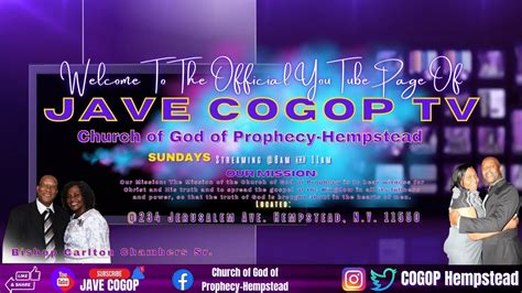 Welcome To Jave Cogop Tv The Church Of God Of Prophecy Official