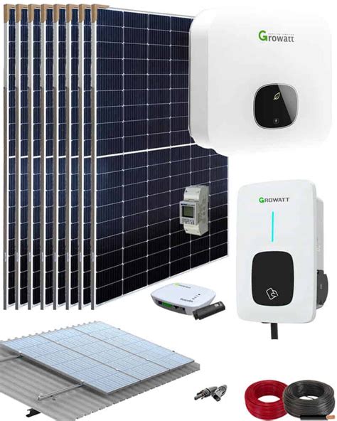 Solaranlage Mit Wallbox Komplettpaket 3KW Wechselrichter Wallbox