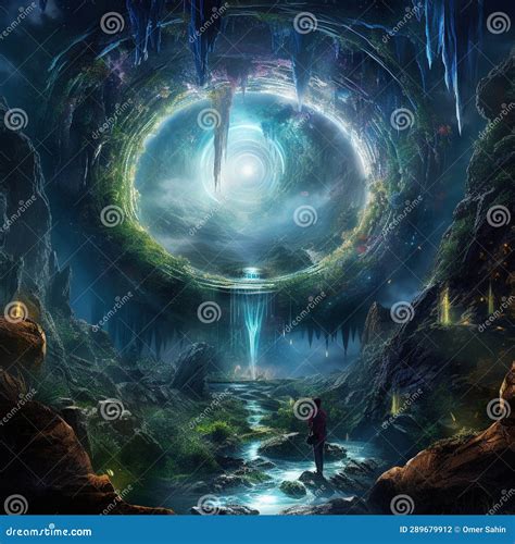 Awe-inspiring Journey into the Hollow Earth Stock Photo - Image of