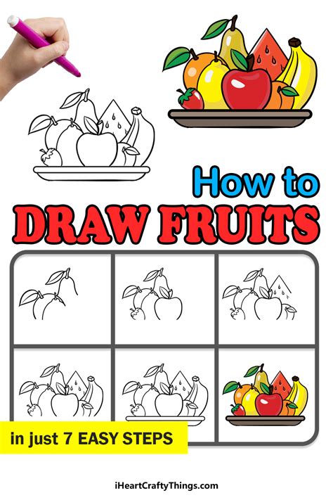 how to draw a fruit How to draw fruits - Step by Step Drawing