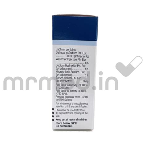 Buy Fragmin 10000Iu Injection Online: Uses, Price, Dosage, Instructions, Side Effects | MrMed