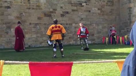 Medieval Knights Fighting At Alnwick Castle Northumberland Youtube