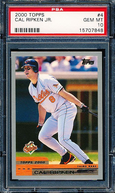 Lot Detail 2000 Topps Baseball 4 Cal Ripken Jr PSA Gem Mint 10