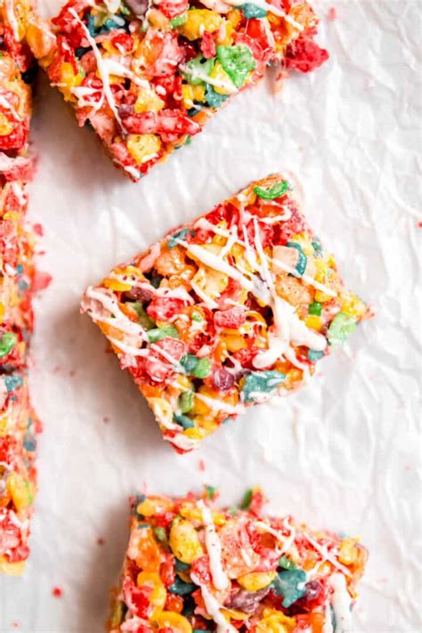 Easy 3 Ingredient Fruity Pebbles Cereal Bars Aka Rainbow Rice