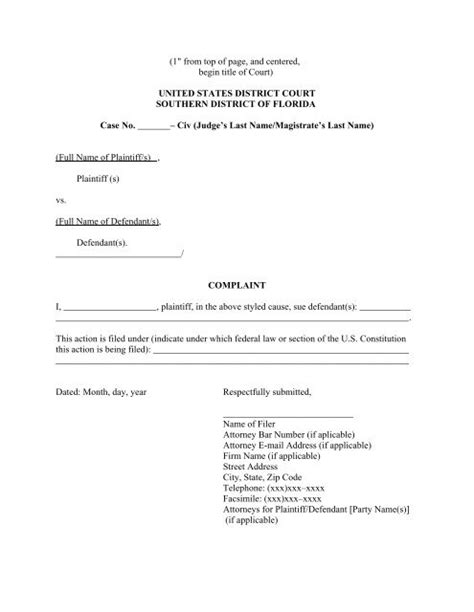 Complaint United States District Court