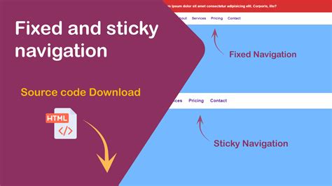 Fixed Sticky Navbar Using Css Project Thewebsources