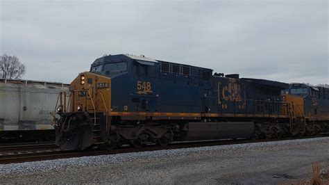 CSX M582 Headed Southbound In Monroe NC With Csxt 548 In The Lead 12 10