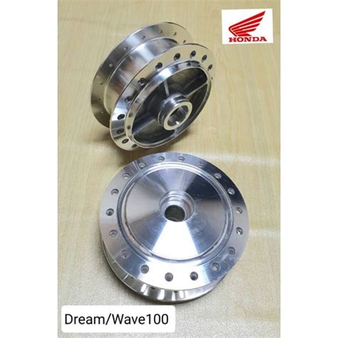 Honda Ex5 Dream Wave100 Chrome Front And Rear Hub Set Shopee Malaysia