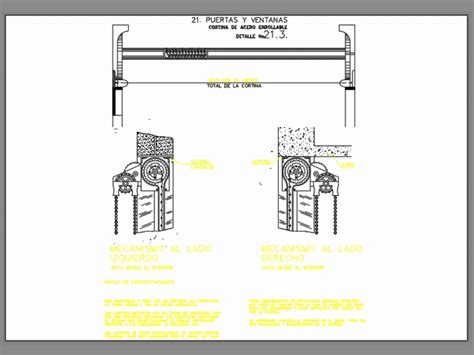 Cortinas De Acero Enrrollable En Autocad Cad Kb Bibliocad