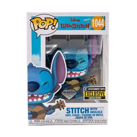 Stitch W Ukulele Diamond Glitter Lilo Stitch Funko Pop Ee