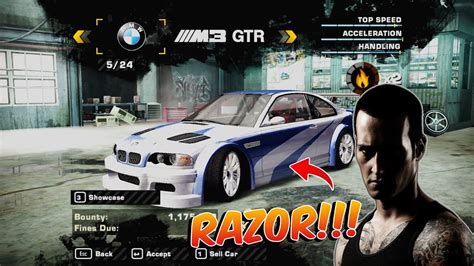 Blacklist Razor Bmw M Gtr Need For Speed Most Wanted Youtube