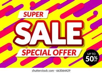 Super Sale Special Offer 50 Off Stock Vector Royalty Free 663064429