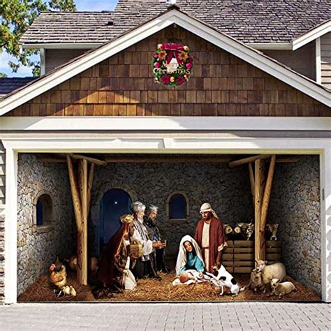 Transform Your Garage Door With A Beautiful Nativity Scene Mural