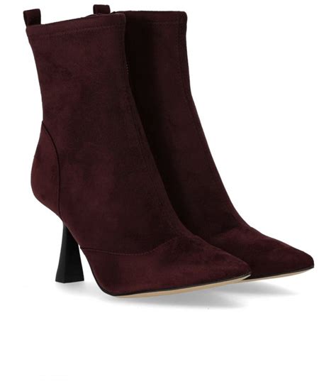 Michael Kors Clara Burgundy Heeled Ankle Boot Ferraris Boutique