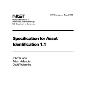 Fillable Online Csrc Nist Nistir Specification For Asset