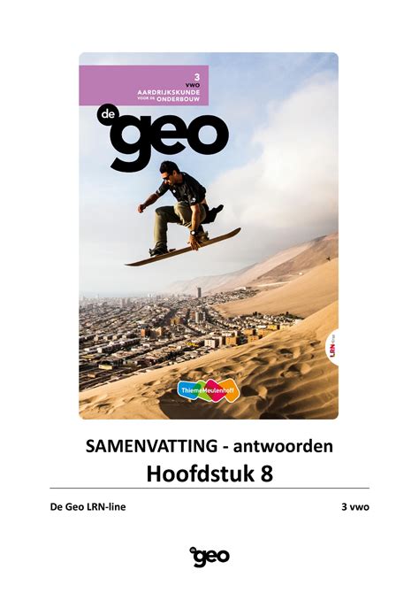 Vwo H Samenvatting Awm Samenvatting Antwoorden Hoofdstuk De Geo