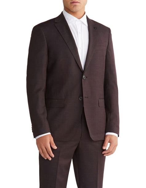 Calvin Klein X Fit Wine Twill Extreme Slim Fit Suit Men S Sale Men S