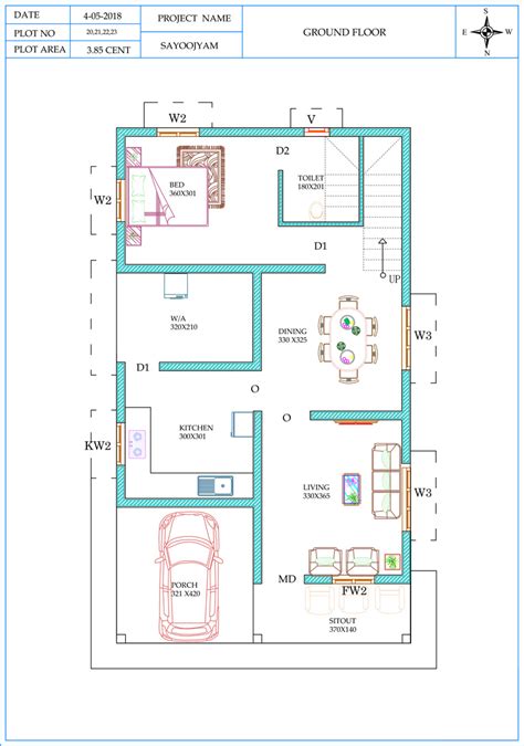 Independent House At Ottapalam Victoria Realtors 2bhk House Plan