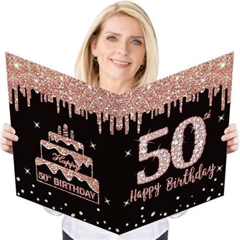 Amazon Large 50th Birthday Card With Envelope Jumbo 50 Birthday