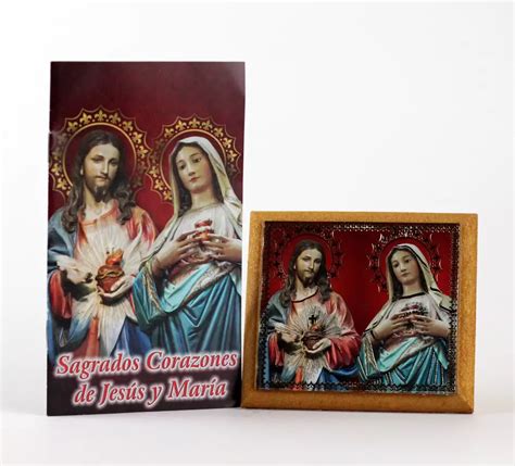 Retablo En Madera De Los Sagrados Corazones Tienda Mariana