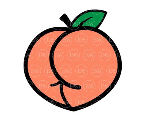 Peach Ass Svg Butt Svg Funny Erotic Clipart Vector Cut File Etsy